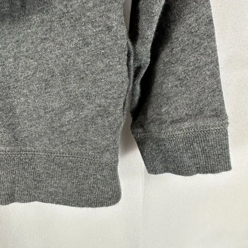 Baby Gap Gray & Silver RED Zip Up Hooded Sweatshirt Jacket Fleece 18-24 Months